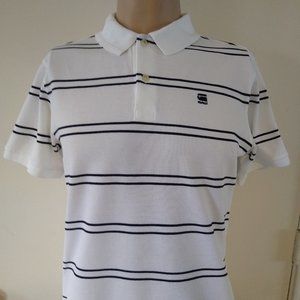 G-Star Raw Mens Dunda White Black Striped